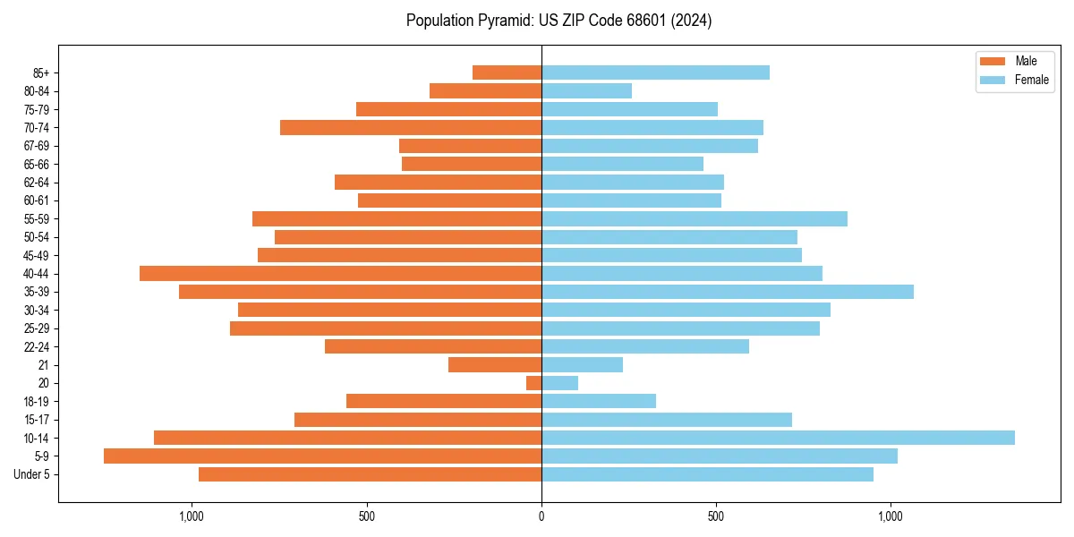Population pyramid for 