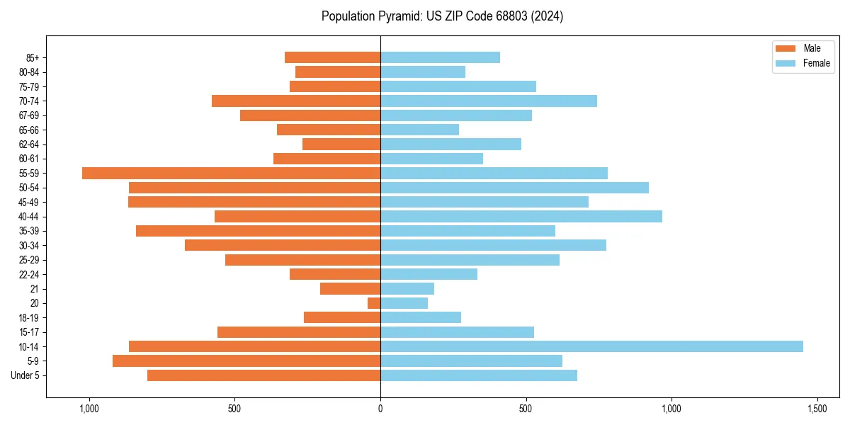 Population pyramid for 