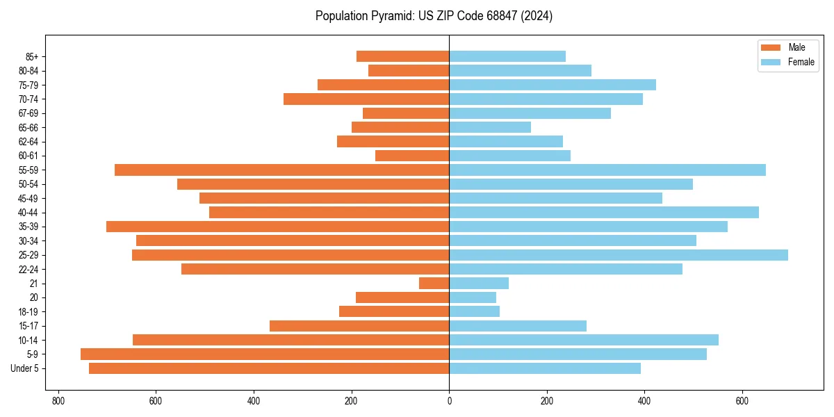 Population pyramid for 