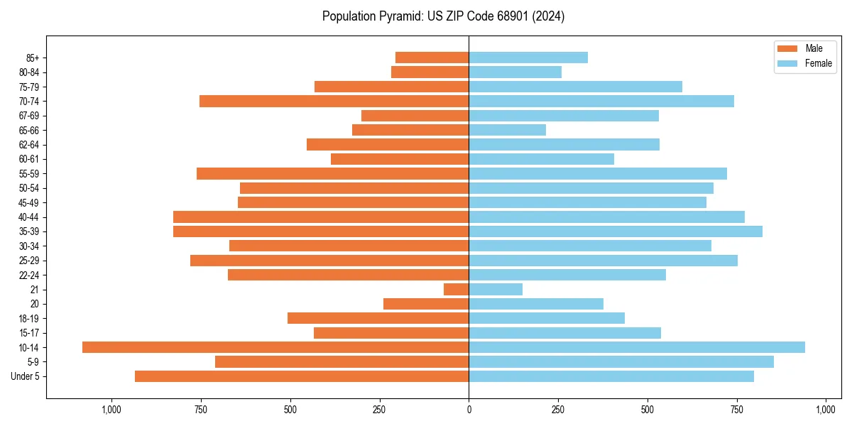 Population pyramid for 