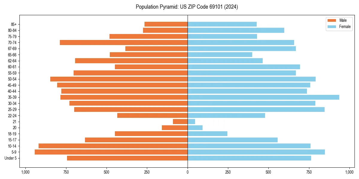 Population pyramid for 