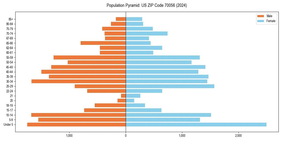 Population pyramid for 