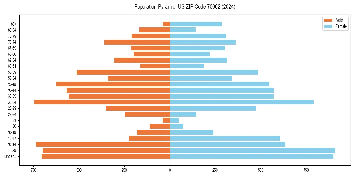 Population pyramid for 