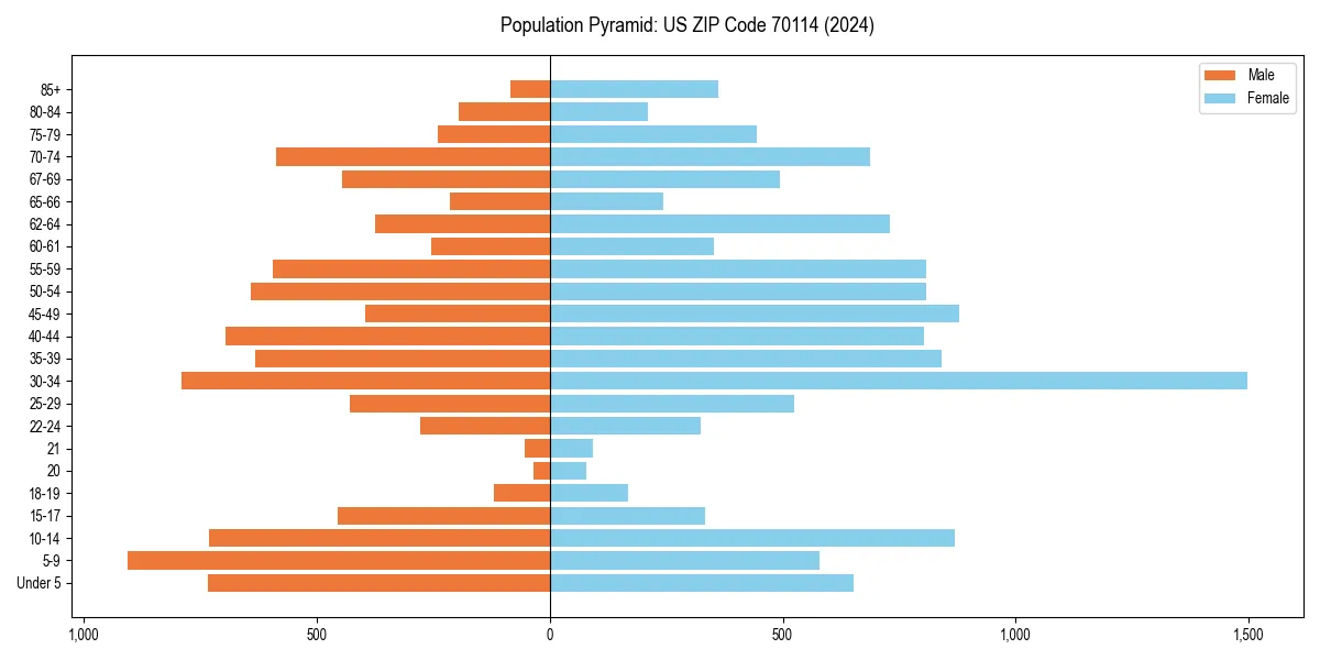 Population pyramid for 