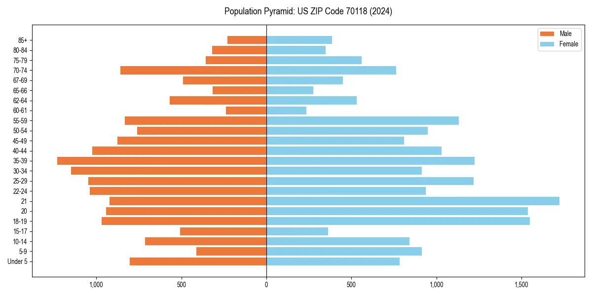 Population pyramid for 