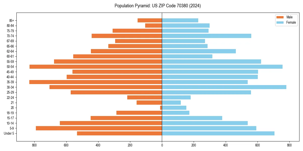 Population pyramid for 