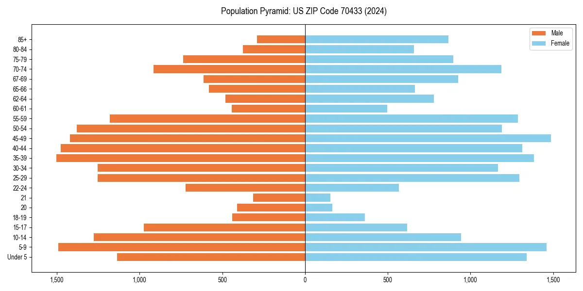 Population pyramid for 