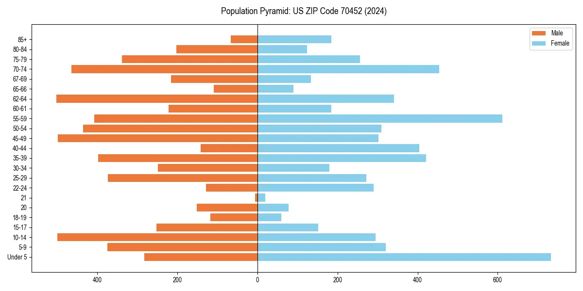 Population pyramid for 