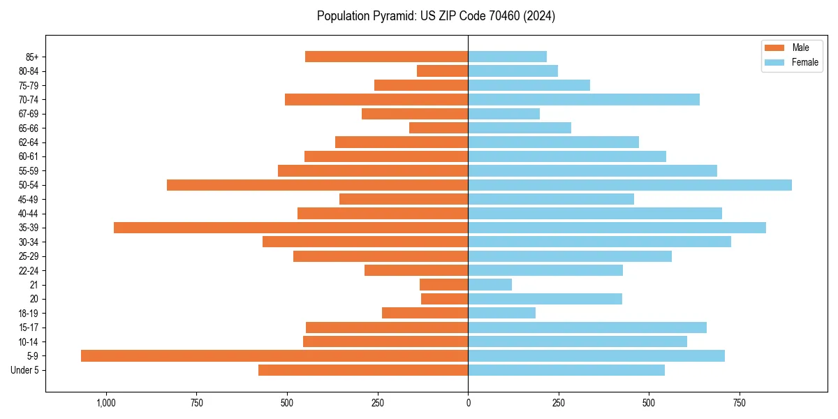 Population pyramid for 