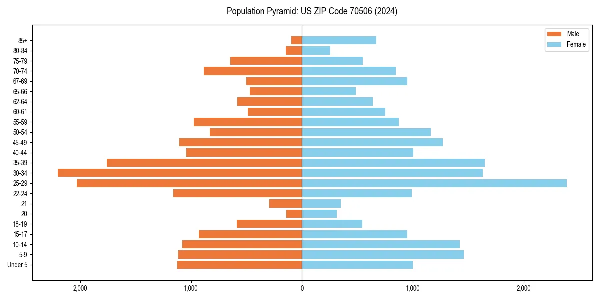 Population pyramid for 