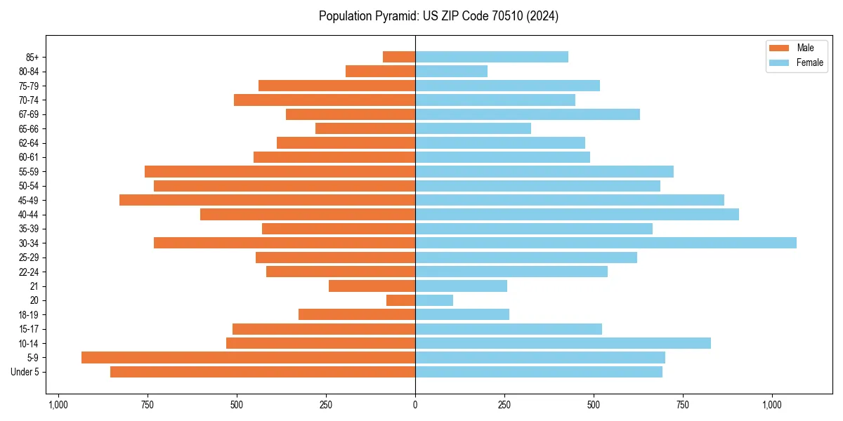 Population pyramid for 