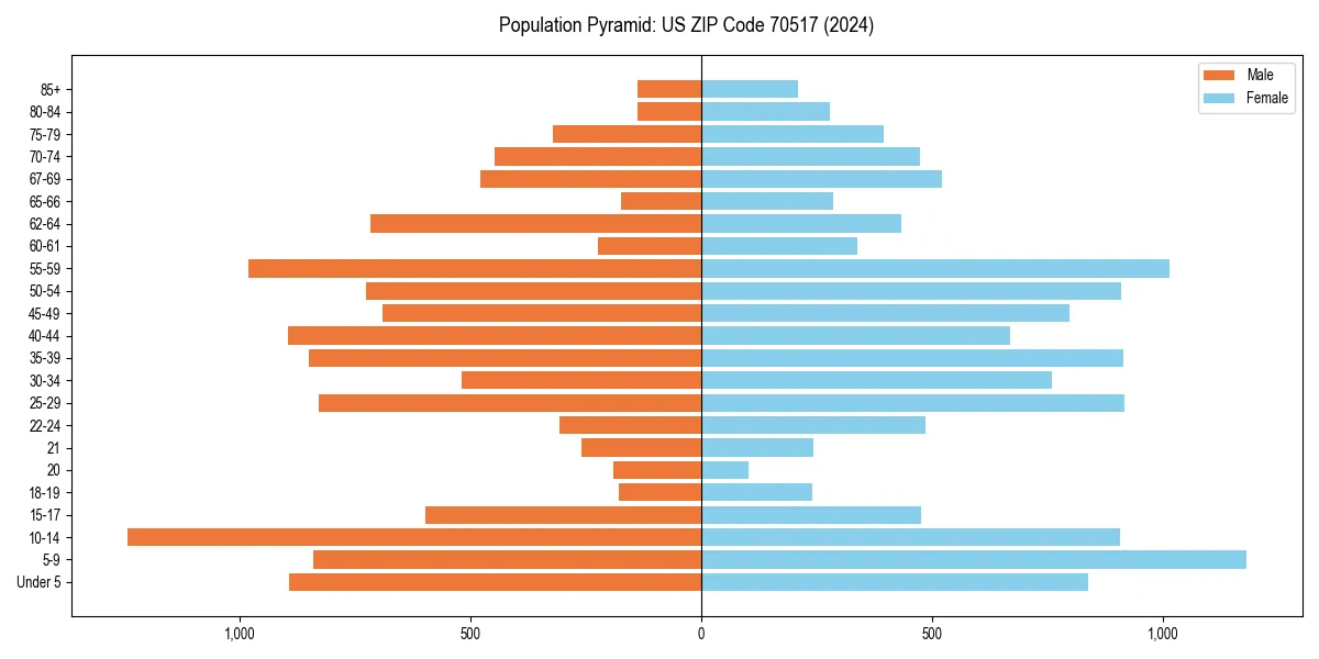Population pyramid for 