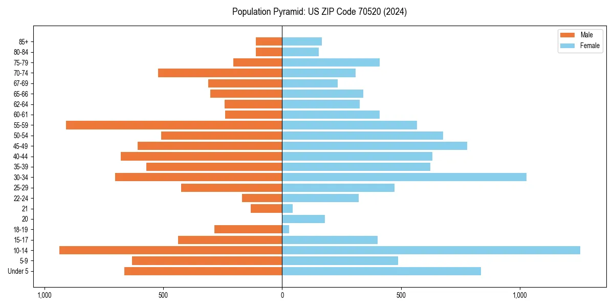 Population pyramid for 