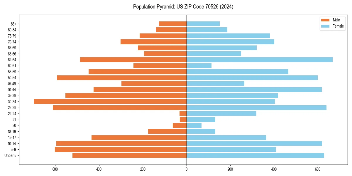 Population pyramid for 