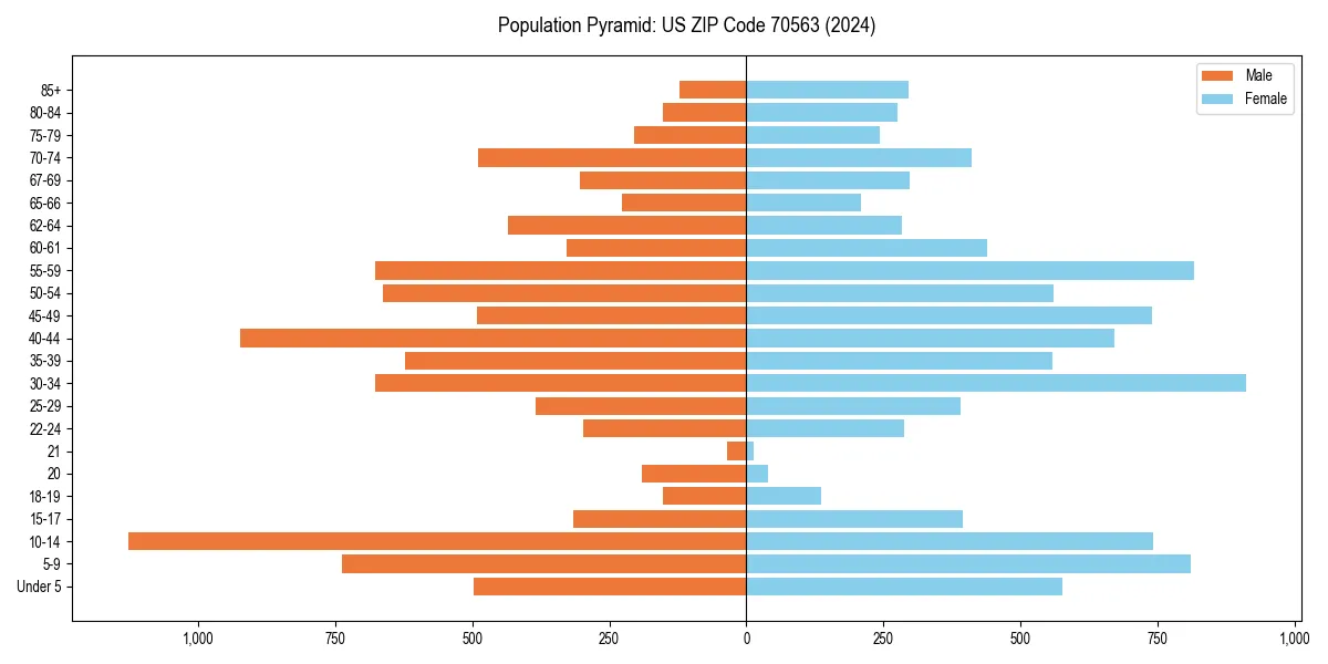 Population pyramid for 