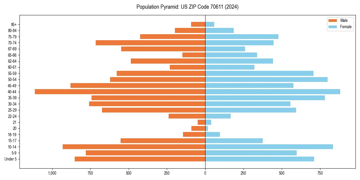 Population pyramid for 