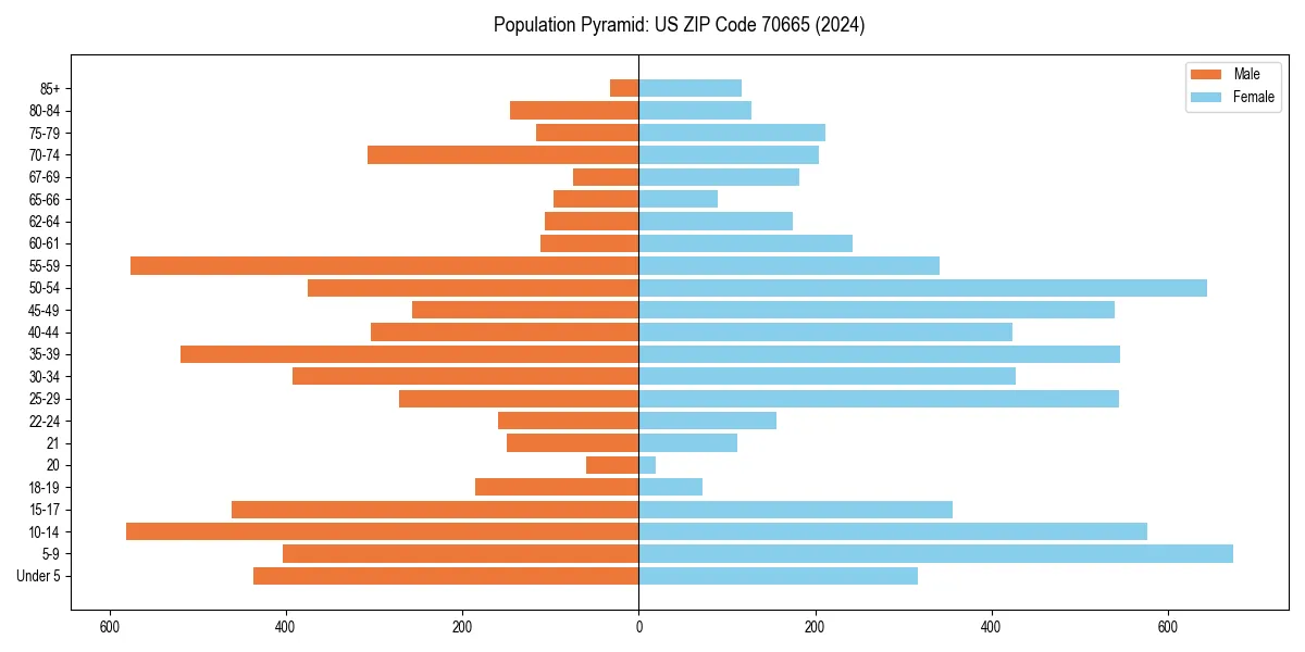 Population pyramid for 