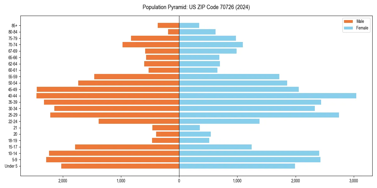 Population pyramid for 