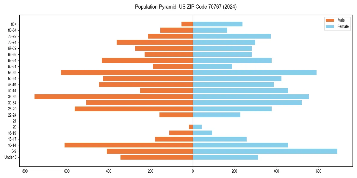 Population pyramid for 