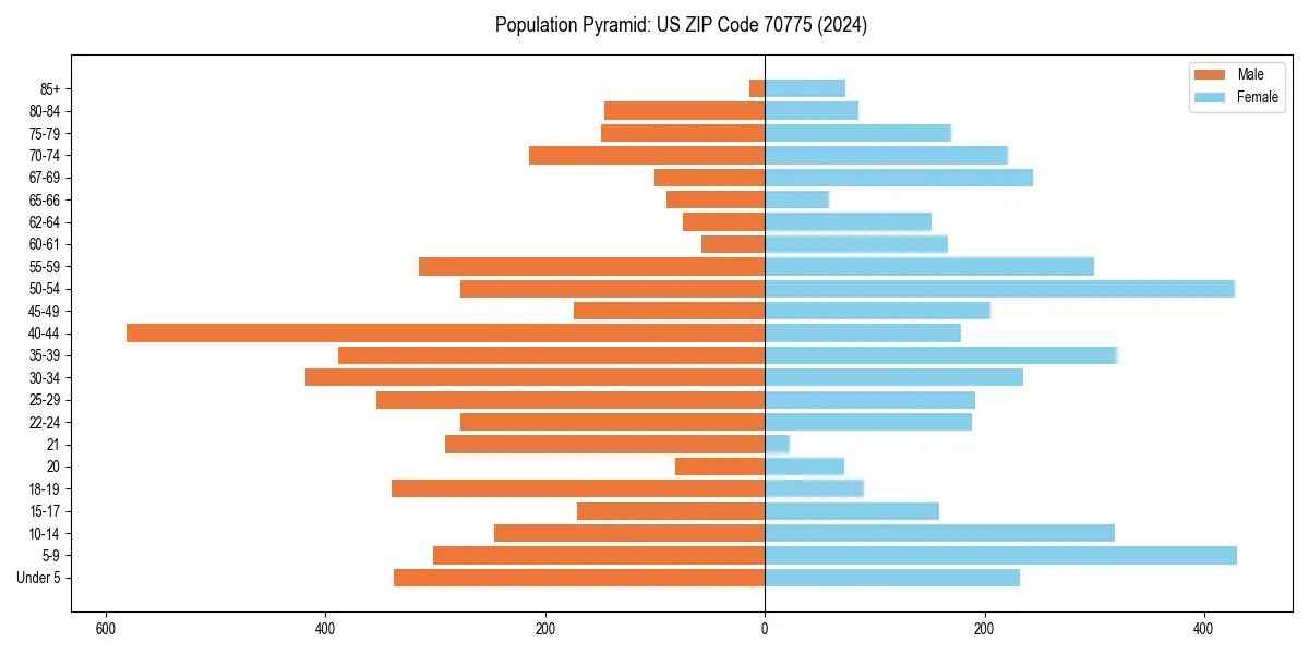 Population pyramid for 