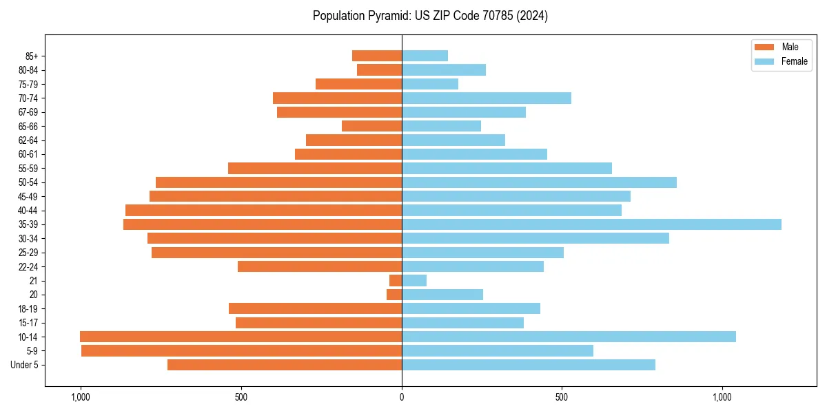 Population pyramid for 