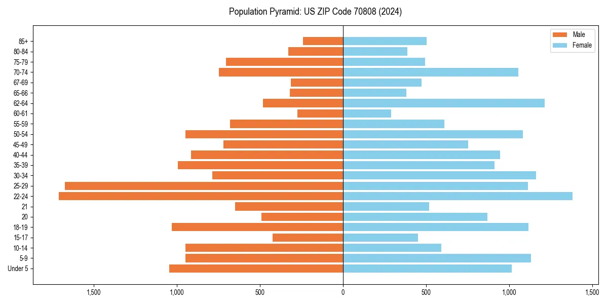 Population pyramid for 