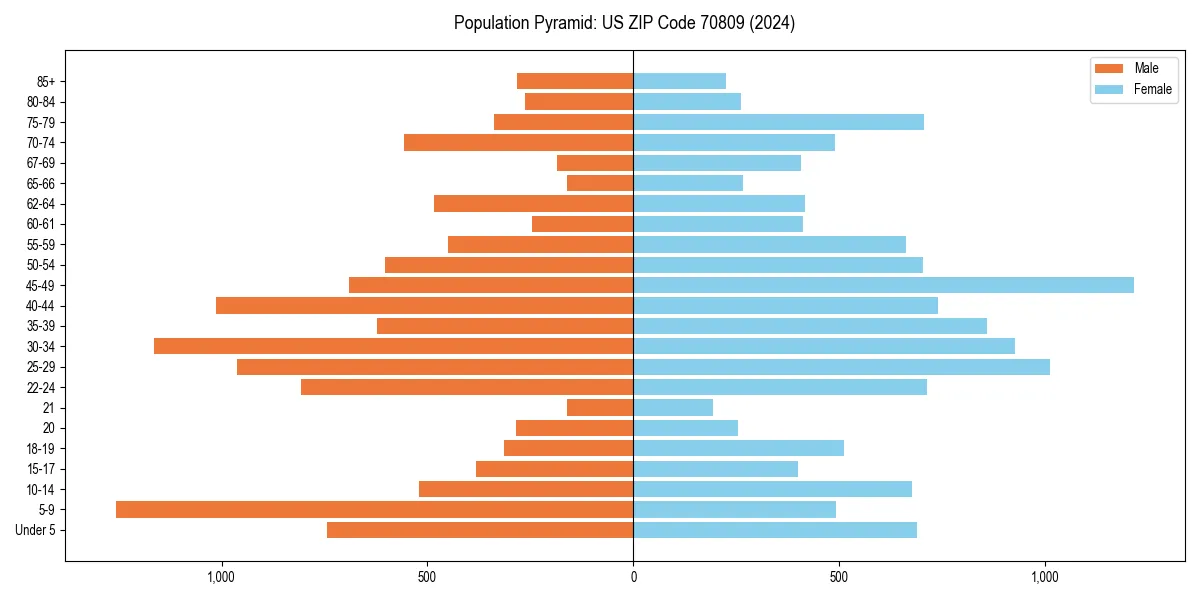 Population pyramid for 