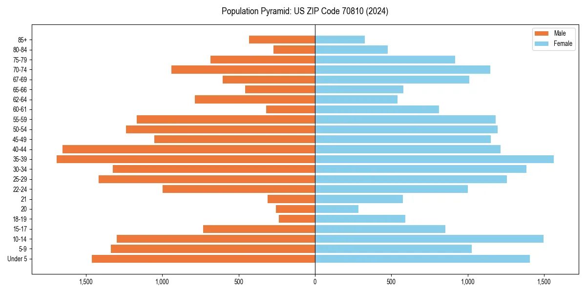 Population pyramid for 