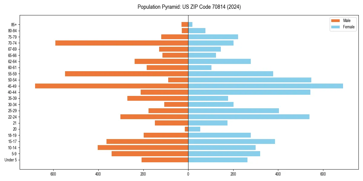 Population pyramid for 