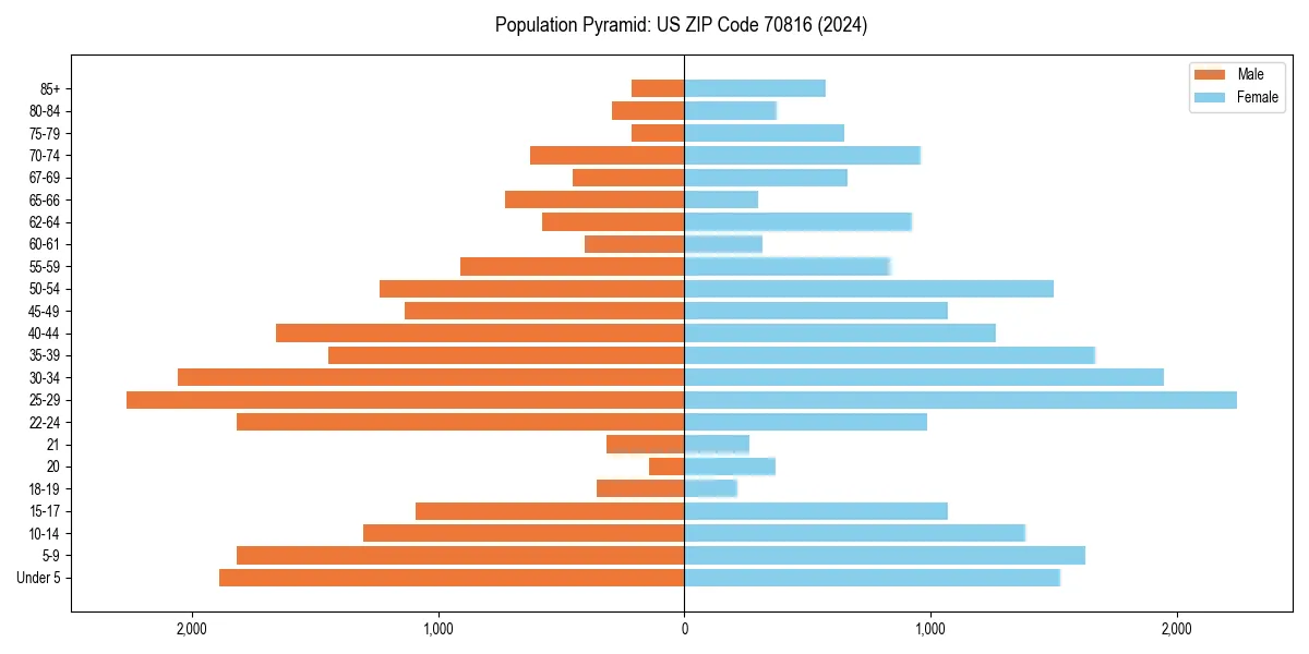 Population pyramid for 