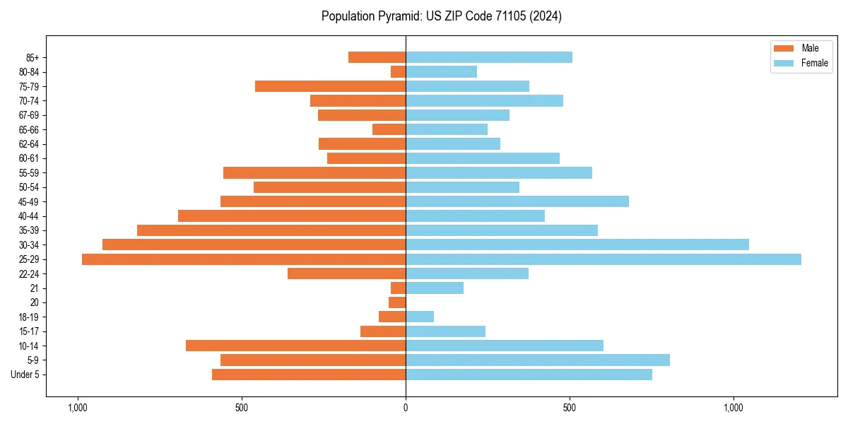 Population pyramid for 