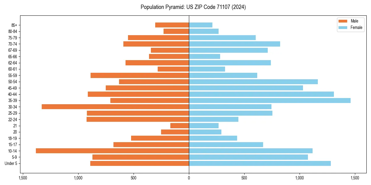 Population pyramid for 