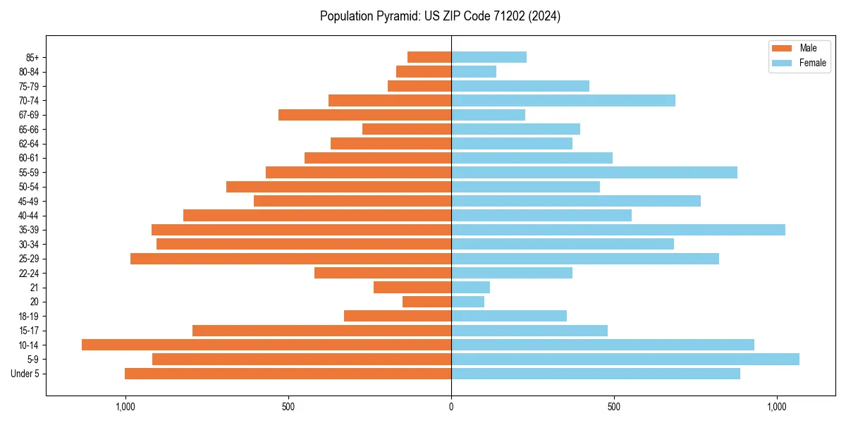 Population pyramid for 