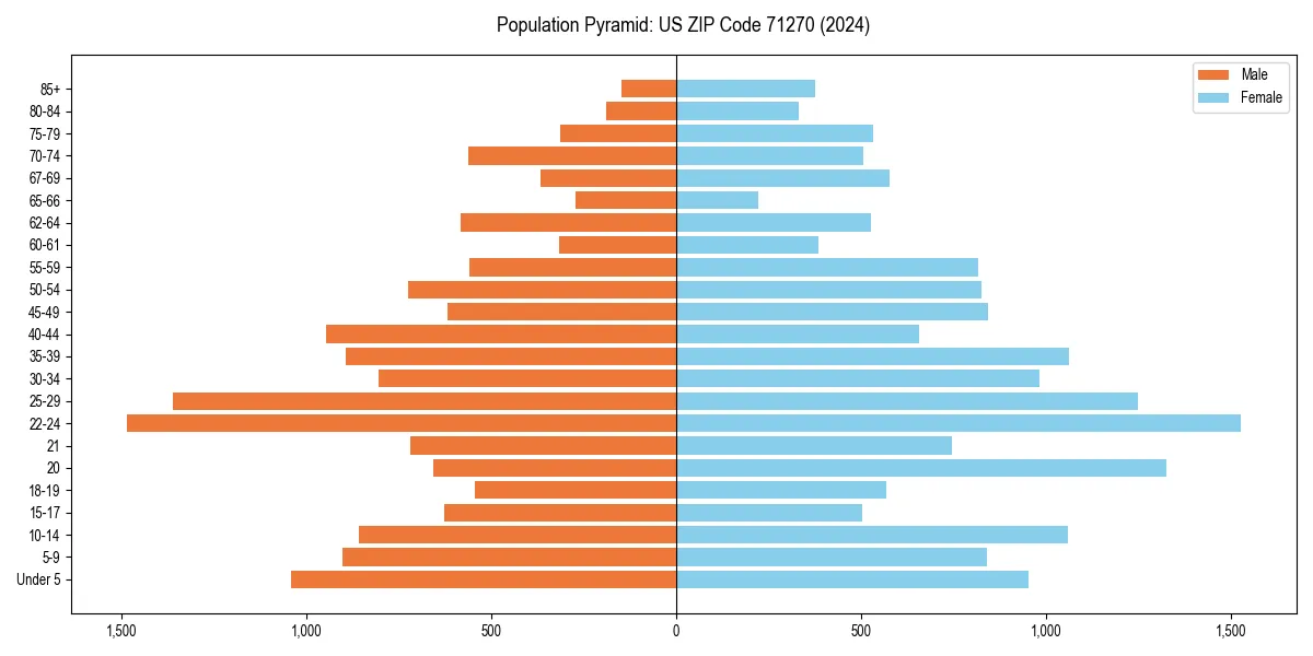 Population pyramid for 