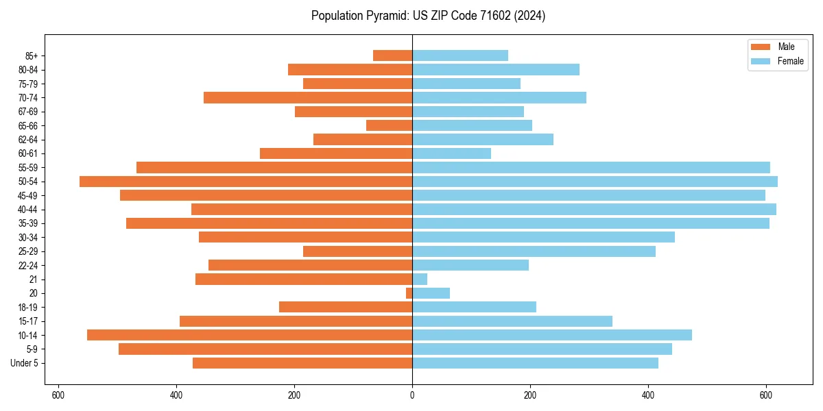 Population pyramid for 