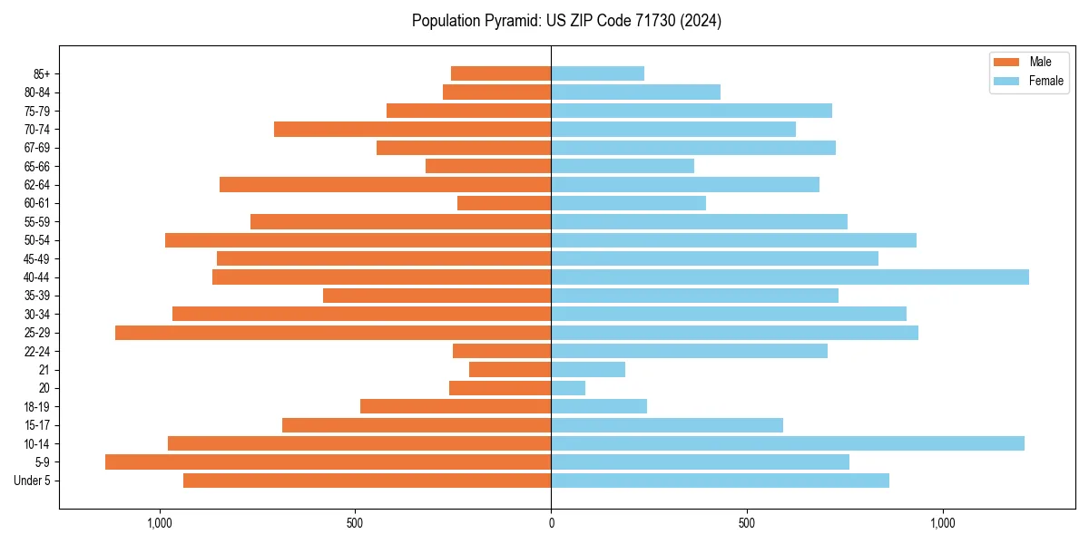 Population pyramid for 