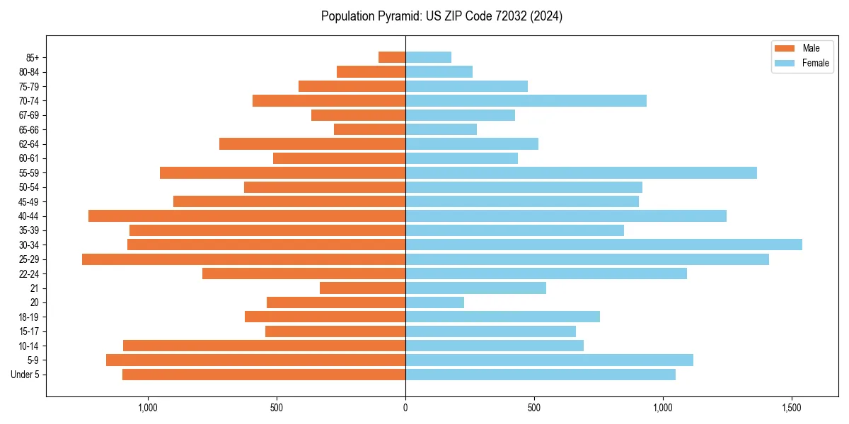 Population pyramid for 