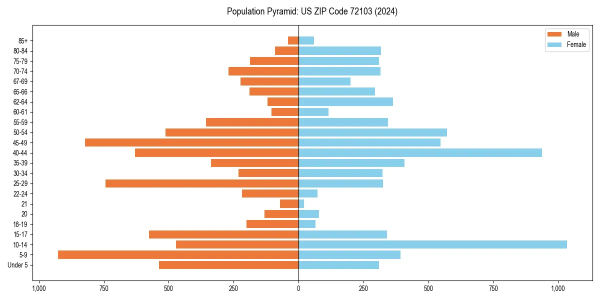 Population pyramid for 