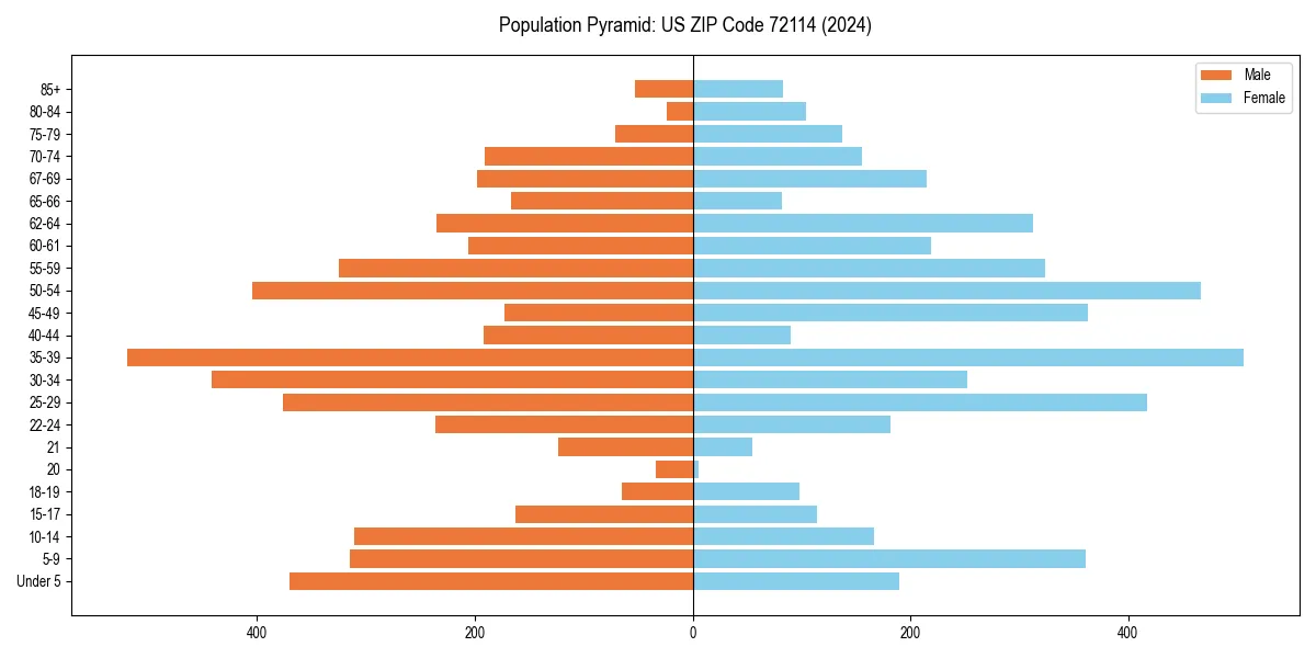 Population pyramid for 