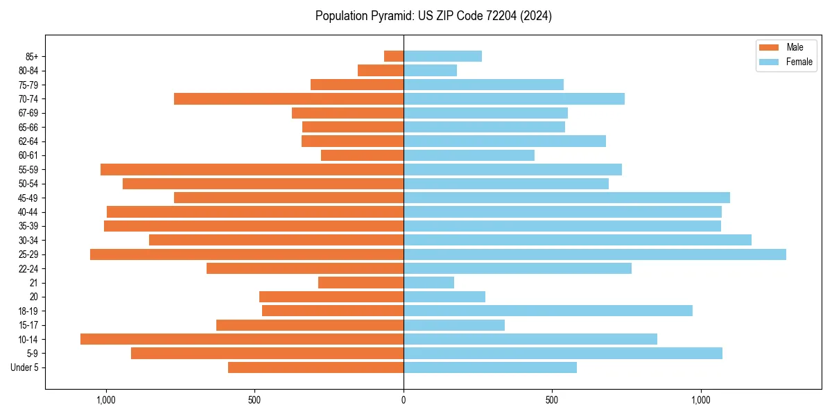 Population pyramid for 