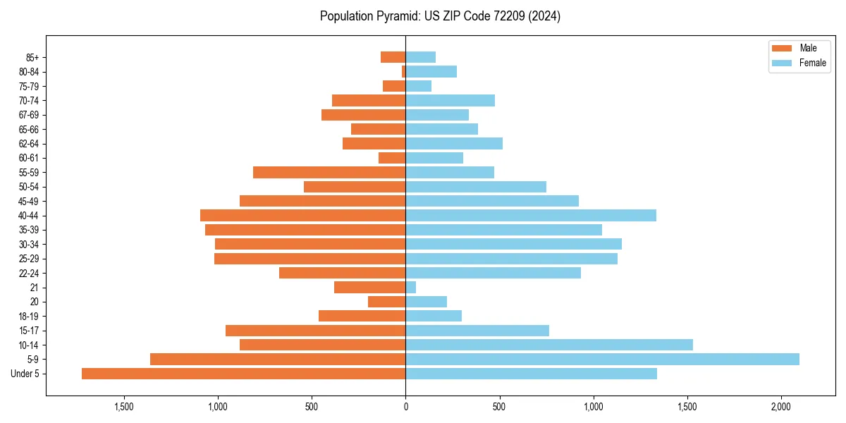 Population pyramid for 