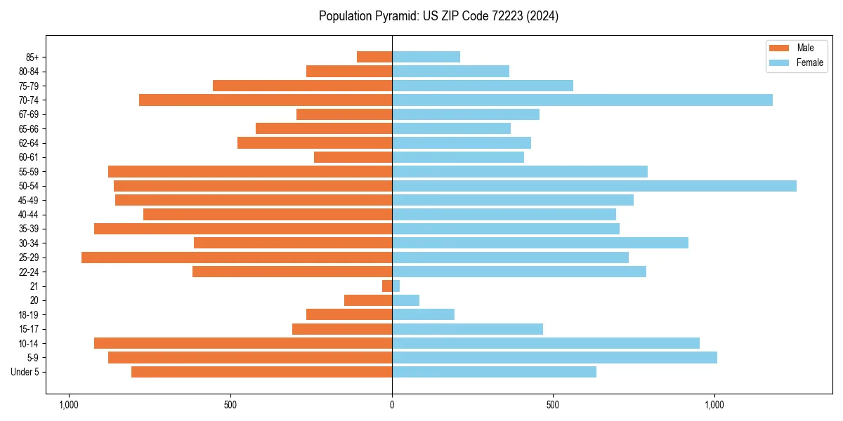 Population pyramid for 