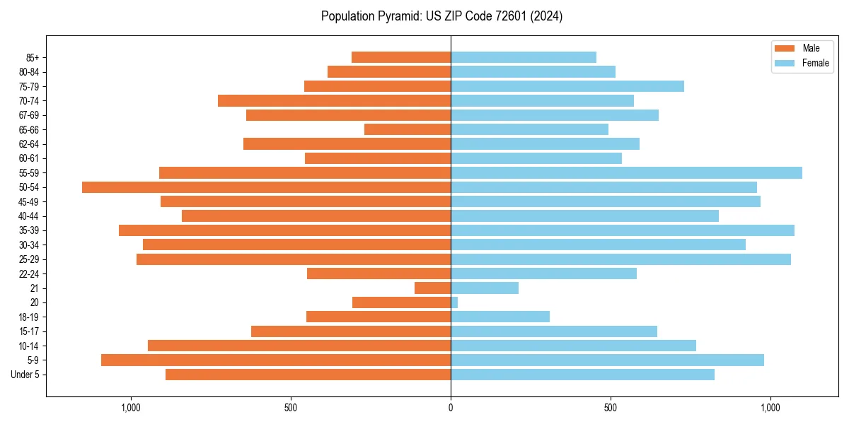 Population pyramid for 