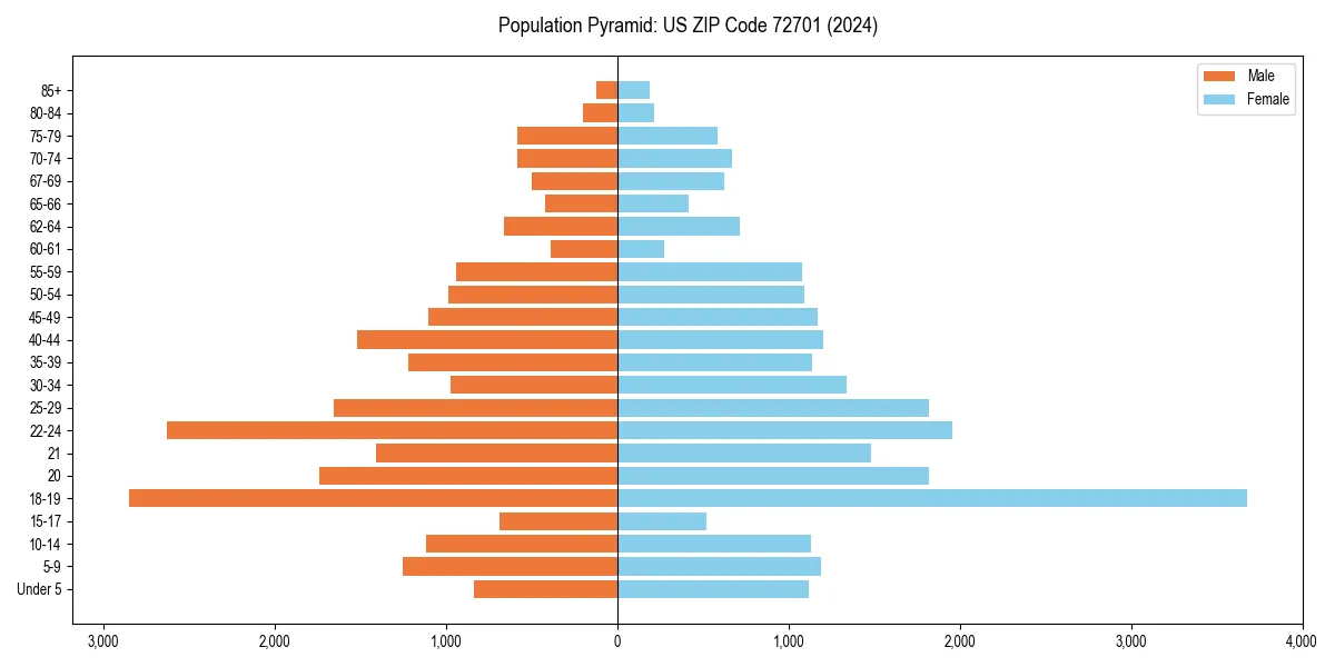 Population pyramid for 