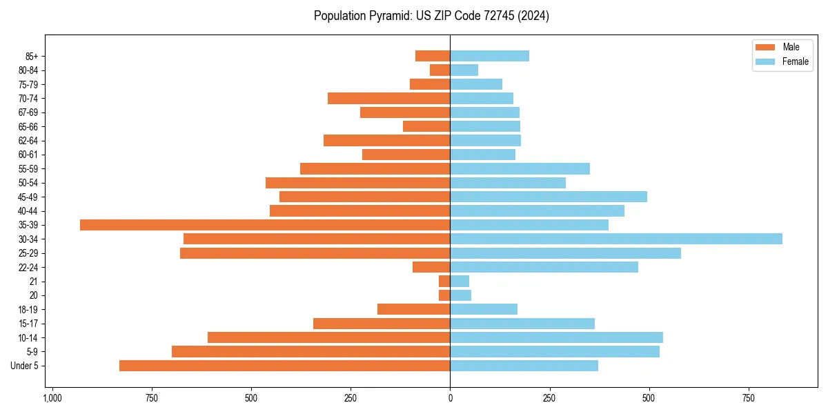 Population pyramid for 