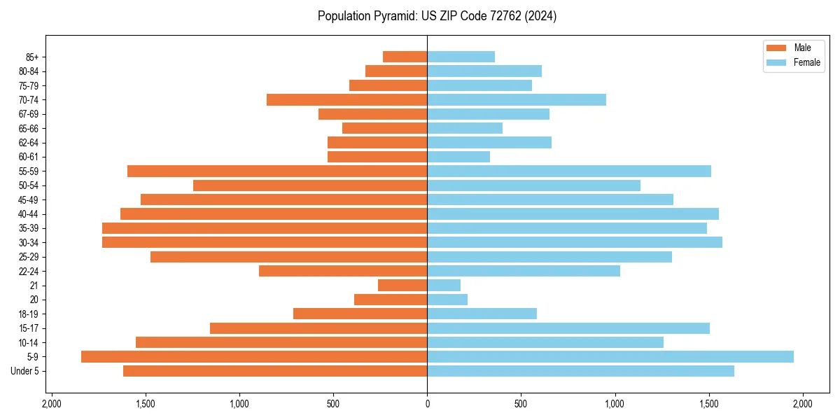 Population pyramid for 