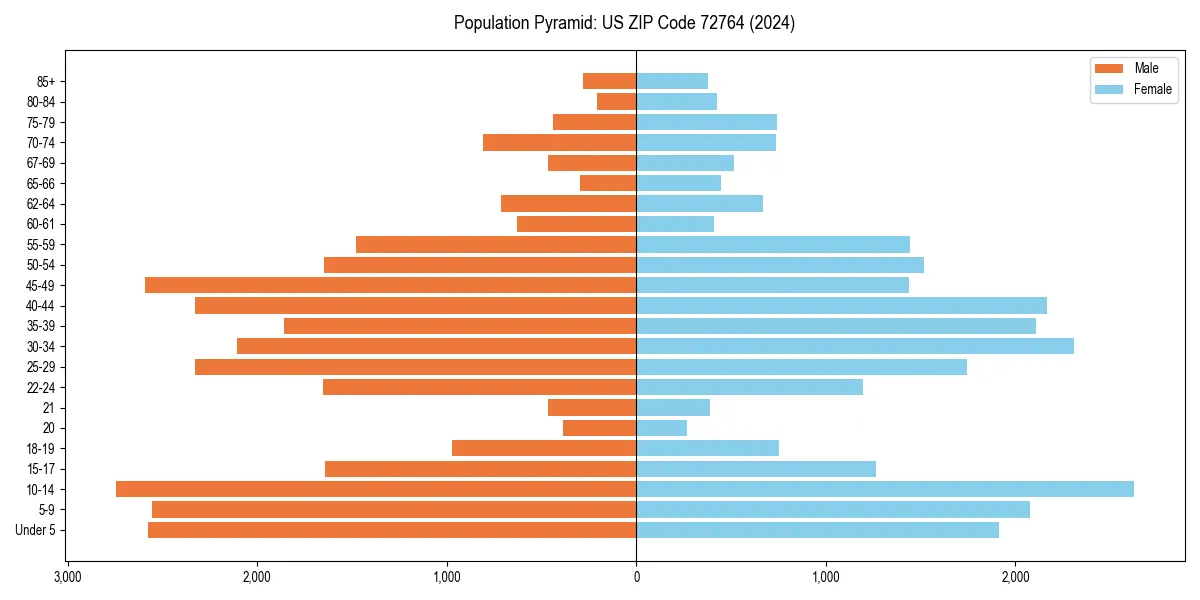 Population pyramid for 