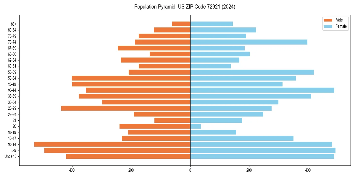 Population pyramid for 