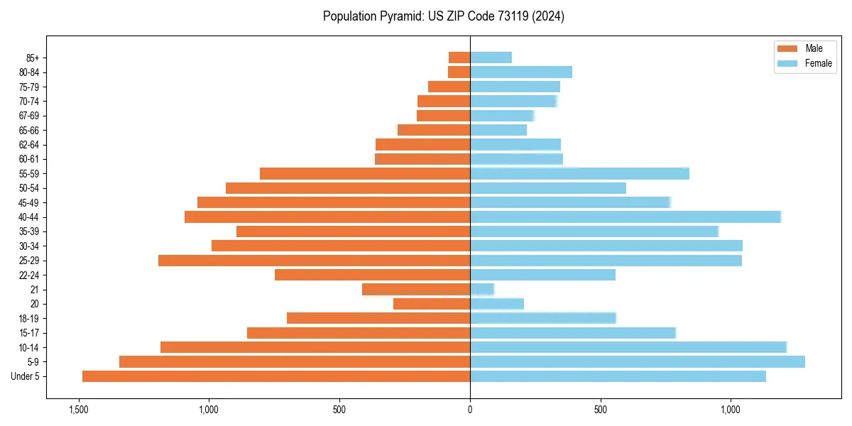 Population pyramid for 