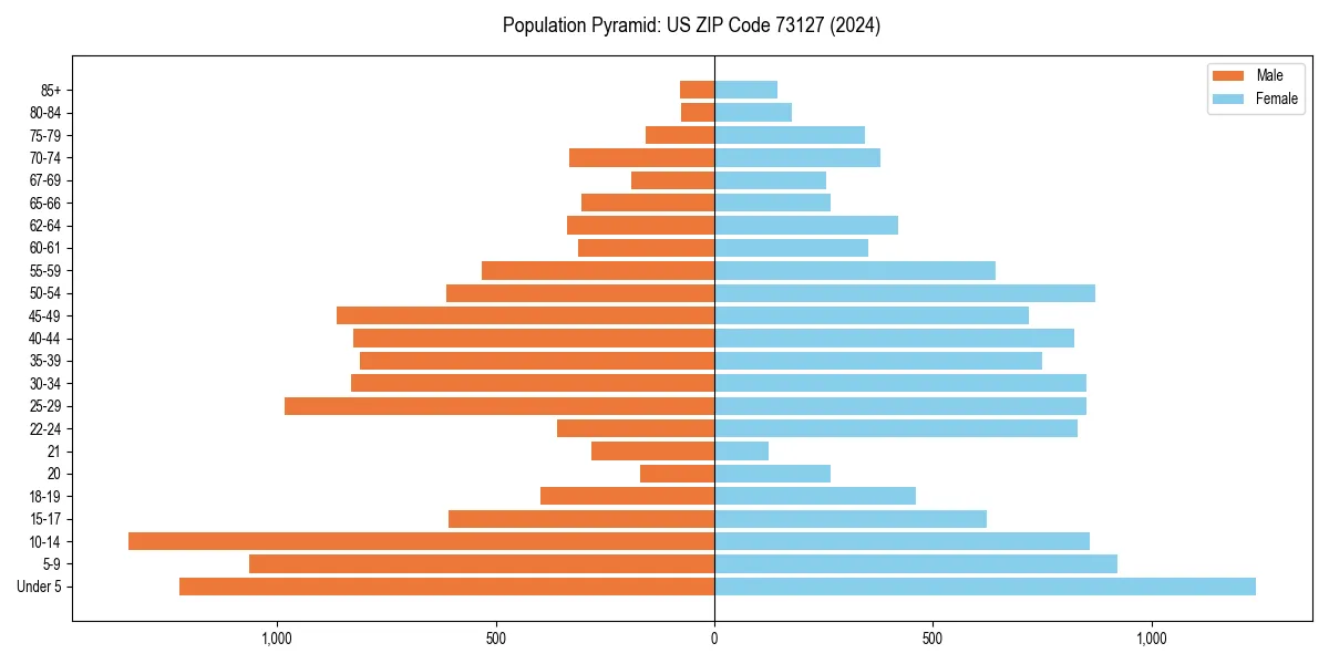 Population pyramid for 